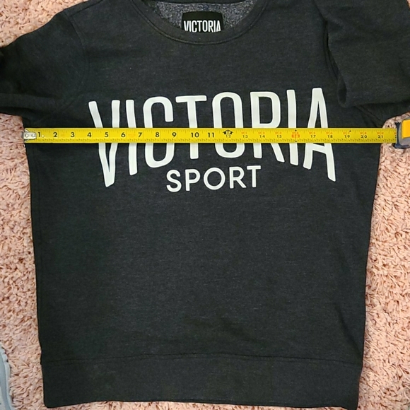 Comfortable, dark gray Victoria Sport sweatshirt. - Picture 2 of 5